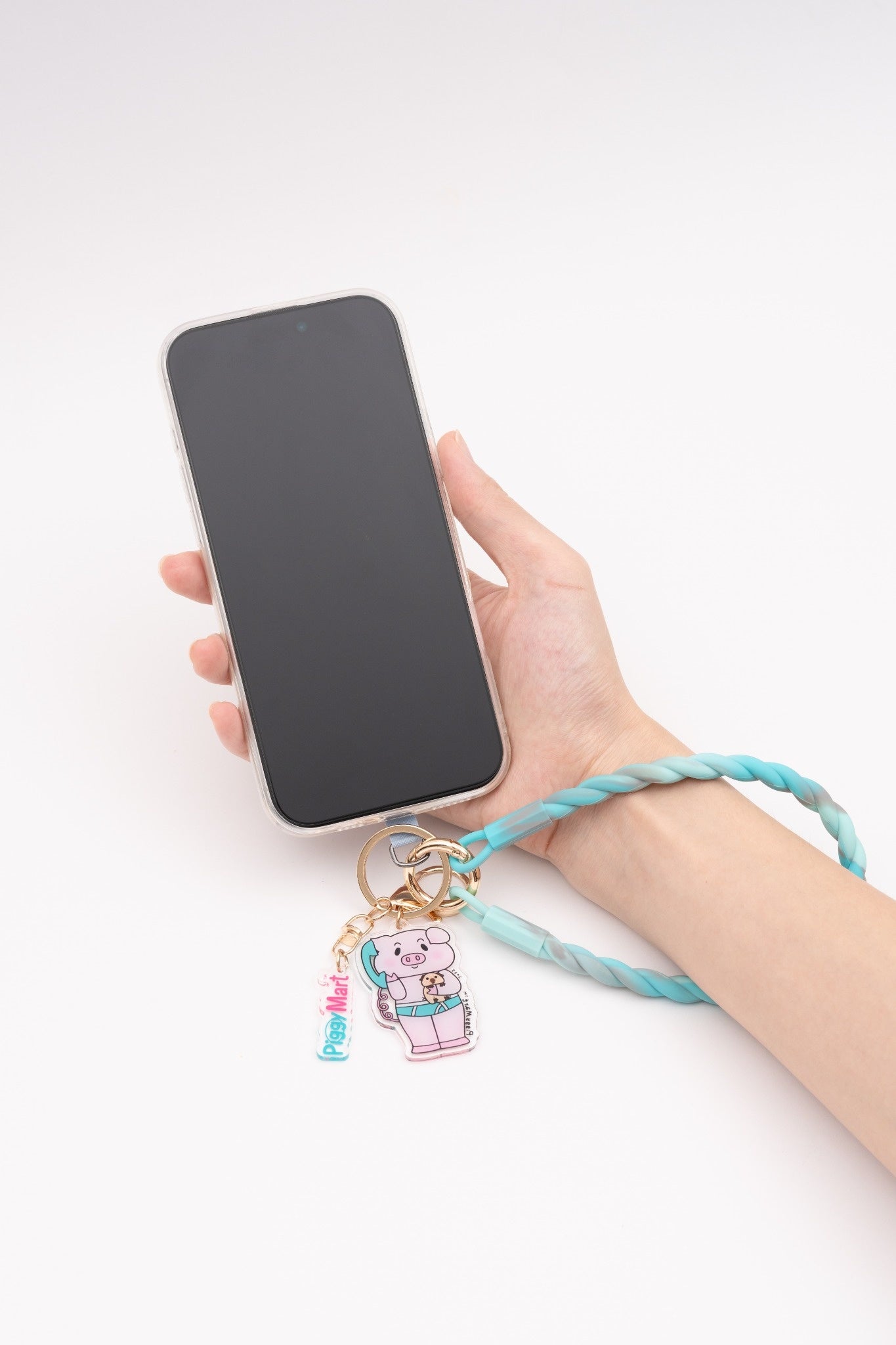 Piggy & Panda Braided Wrist Phone Strap Set