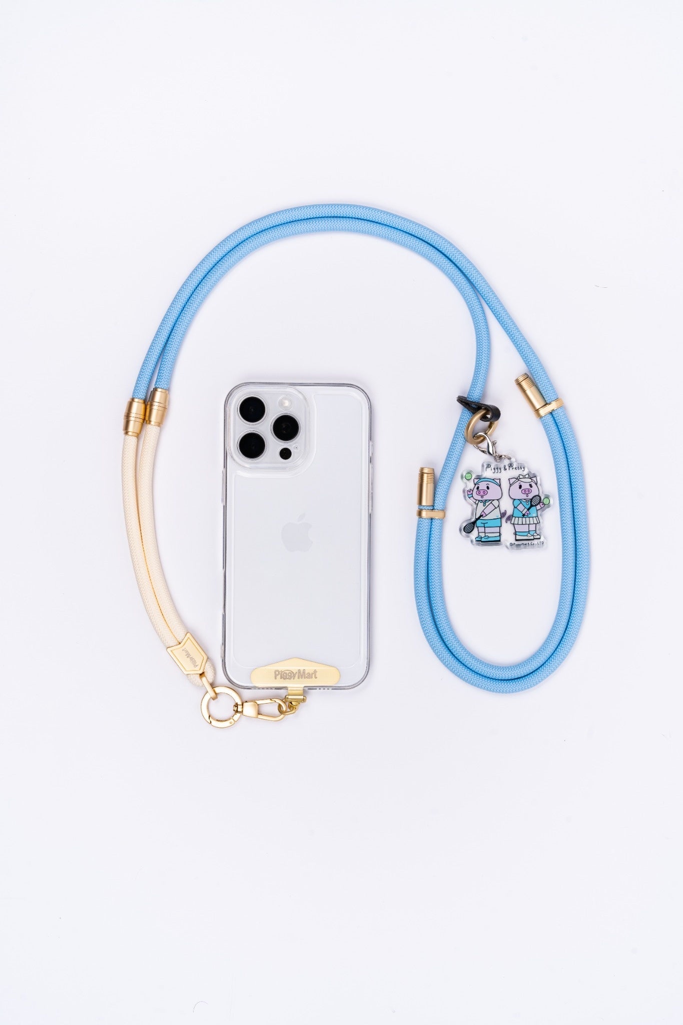 Piggy Couple Long Crossbody Phone Strap