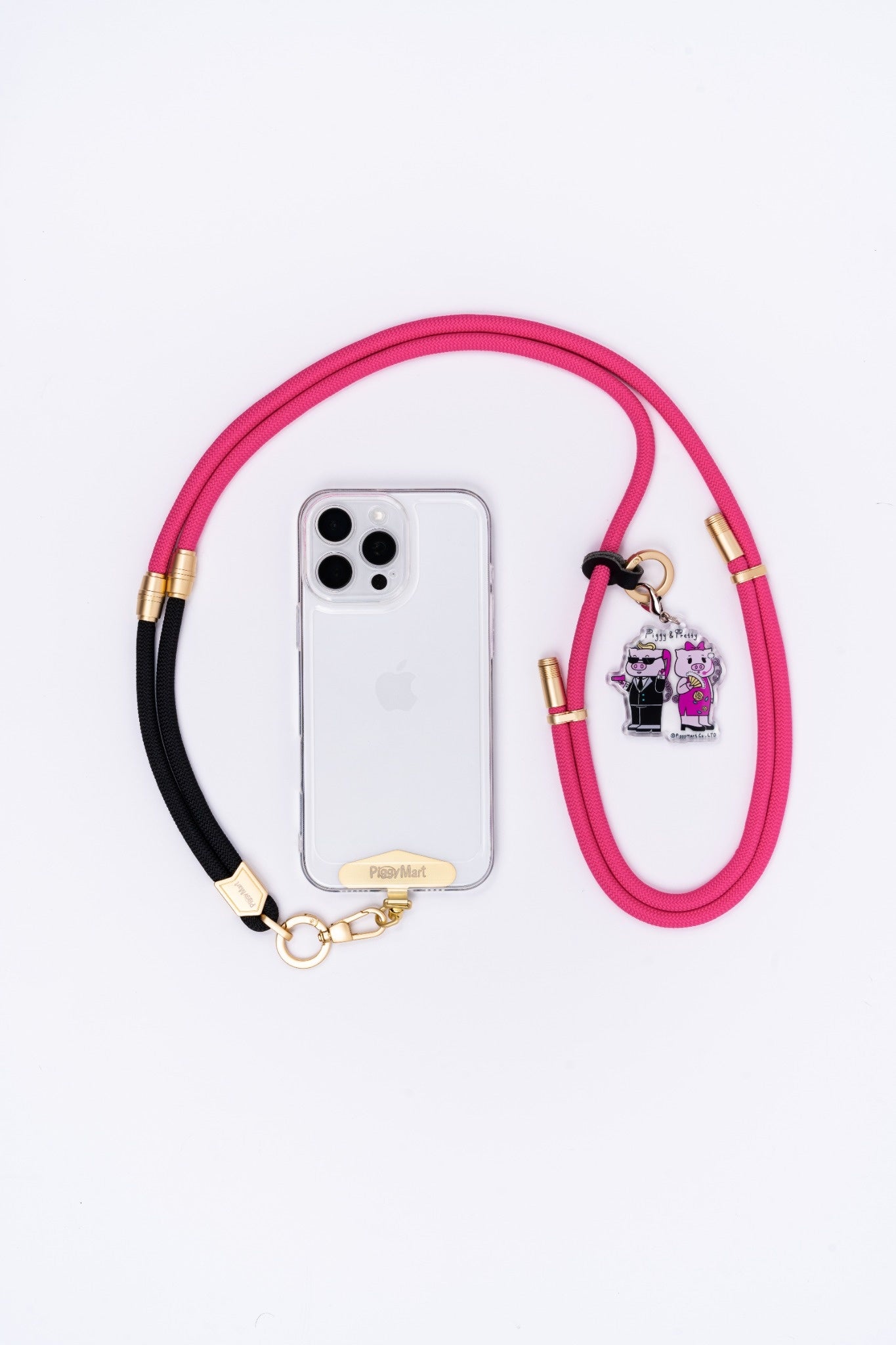 Piggy Couple Long Crossbody Phone Strap