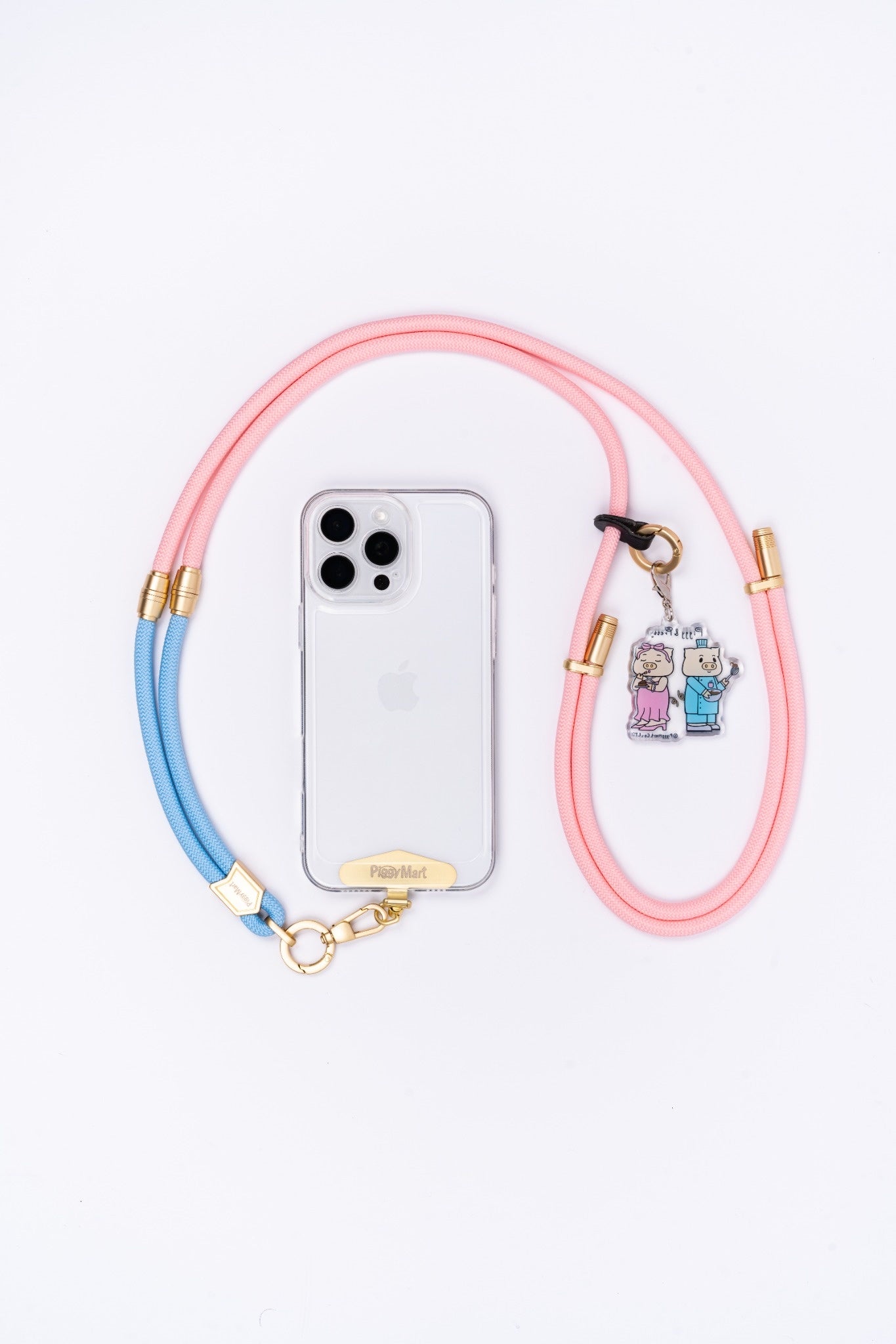 Piggy Couple Long Crossbody Phone Strap
