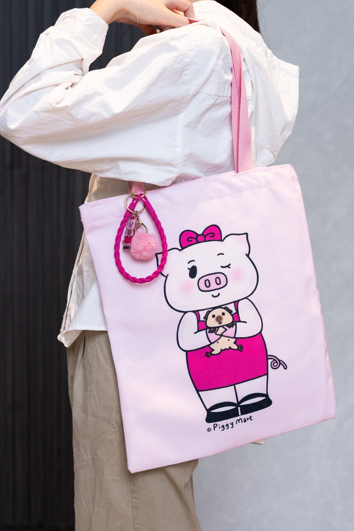 Piggy Mart Character Series Canvas Bag